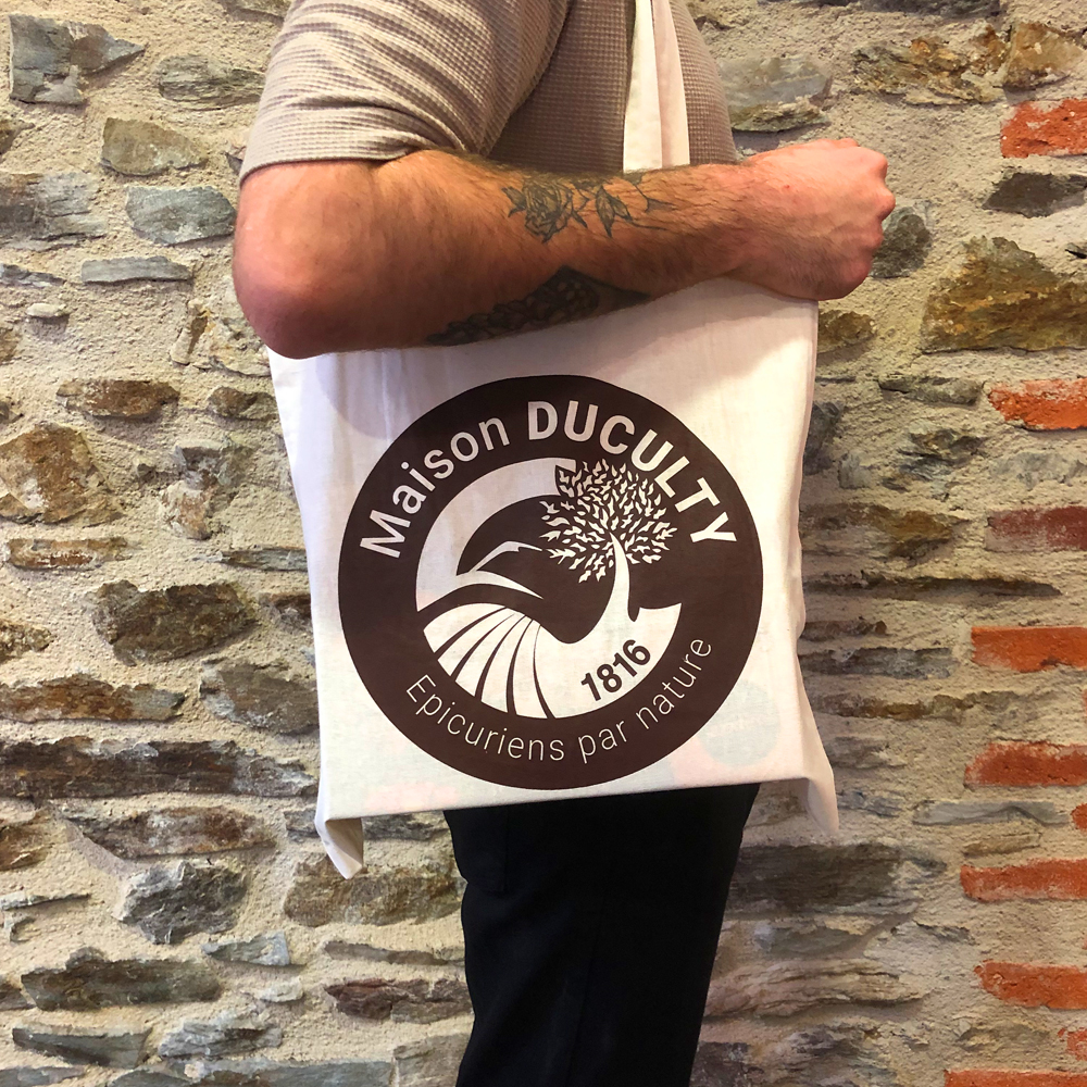 Tote bag 100% coton avec le logo Maison Duculty